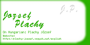 jozsef plachy business card