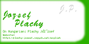 jozsef plachy business card